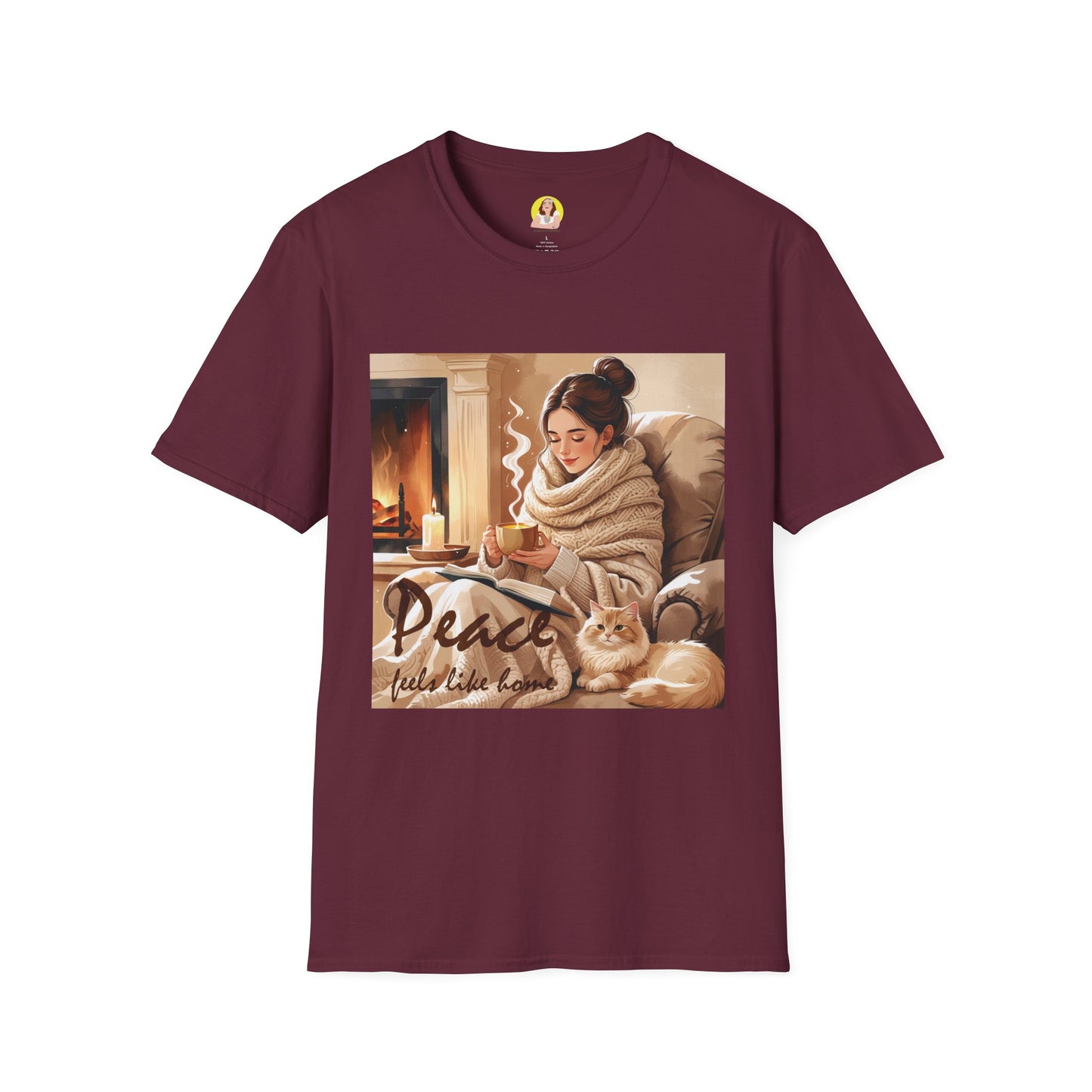 Cozy Peace Unisex T-Shirt - Perfect Gift for Winter, Relaxation, Self-Care Days, Home Decor Lovers, Cozy Vibes