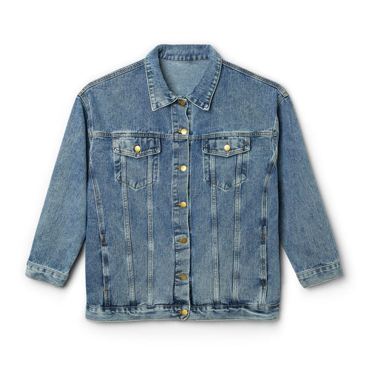 Vibrant Raccoon Women's Denim Jacket, Casual Outerwear, Trendy Fall Fashion, Gift for Her, Street Style Layering