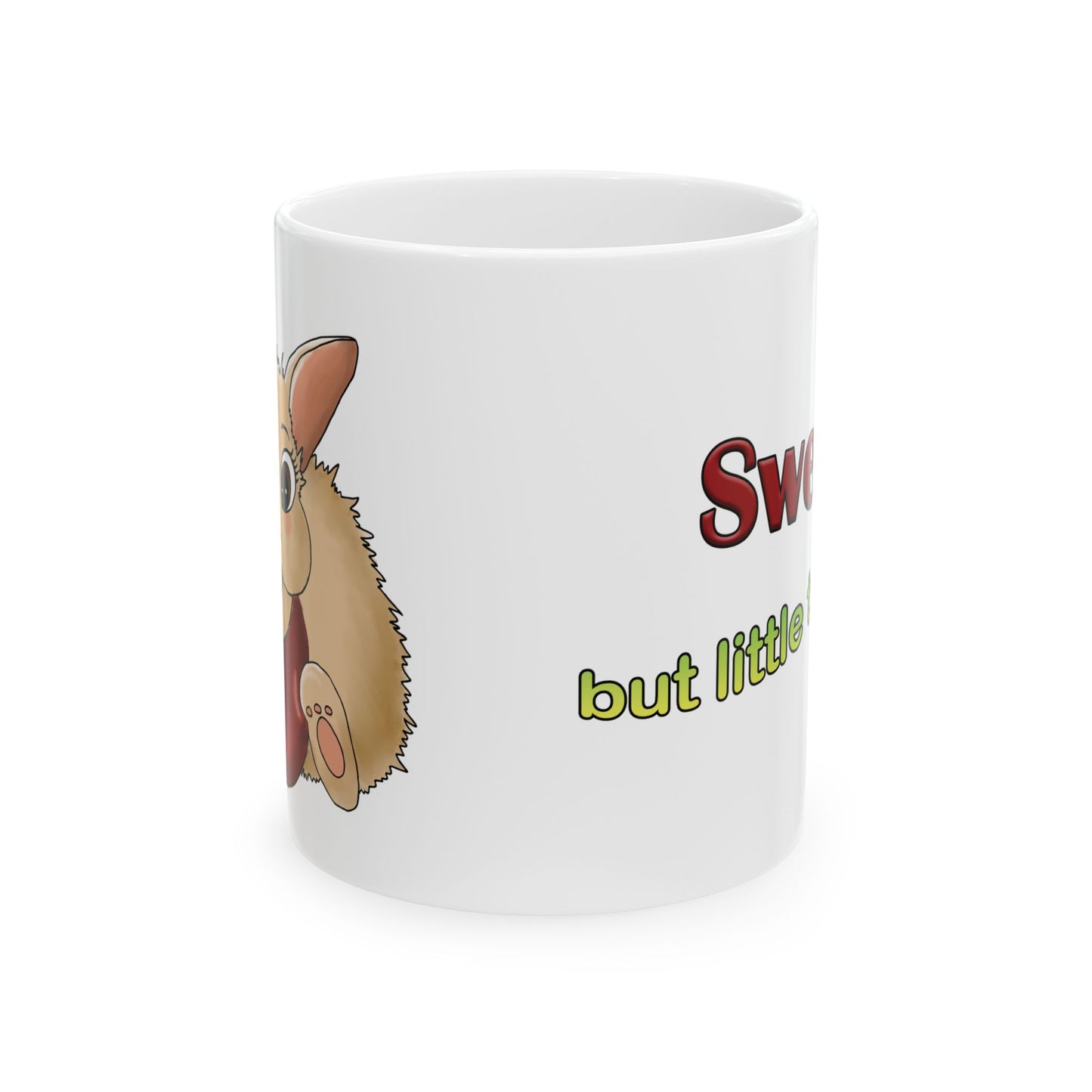 Mug - Cute Bunny with a Cherry Ceramic Mug, 11oz, 15oz
