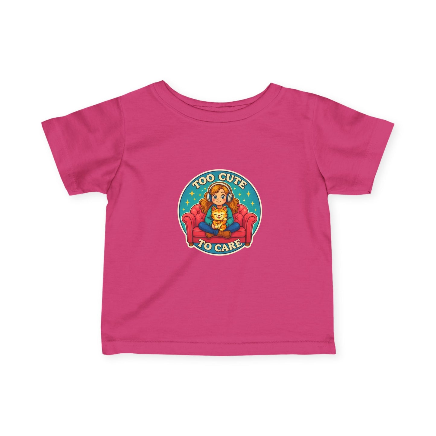 Too Cute to Care Infant Tee, Cute Baby Shirt, Toddler Fashion, Gift for New Parents, Baby Shower Present