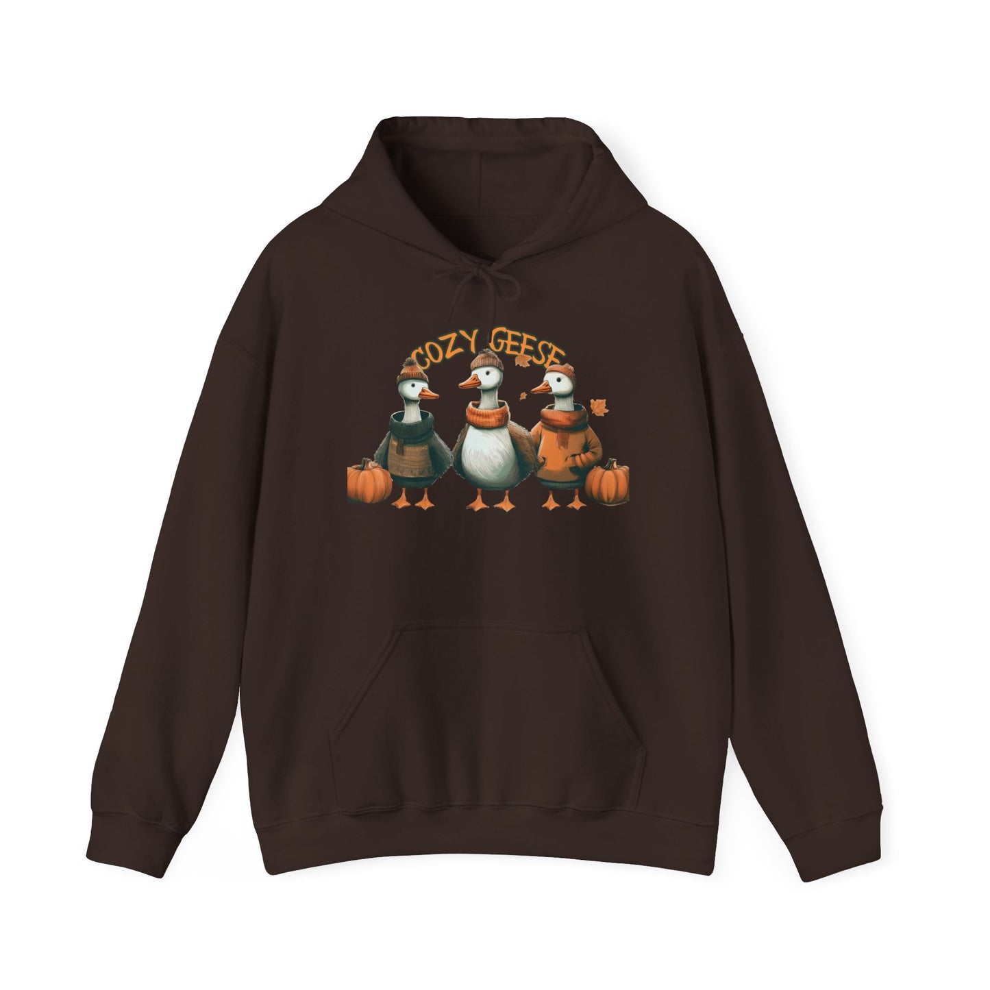 Cozy Geese Hoodie - Unisex Heavy Blend Sweatshirt for Fall, Halloween, Thanksgiving, Comfy Wear, Gift for Goose Lovers