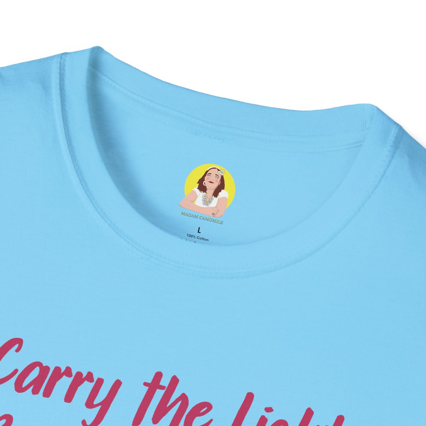 Inspirational Graphic T-Shirt - "Carry the Light, Be the Bloom" - Motivational Apparel for Everyday Wear, Gift for Friends, Self-Care [...]