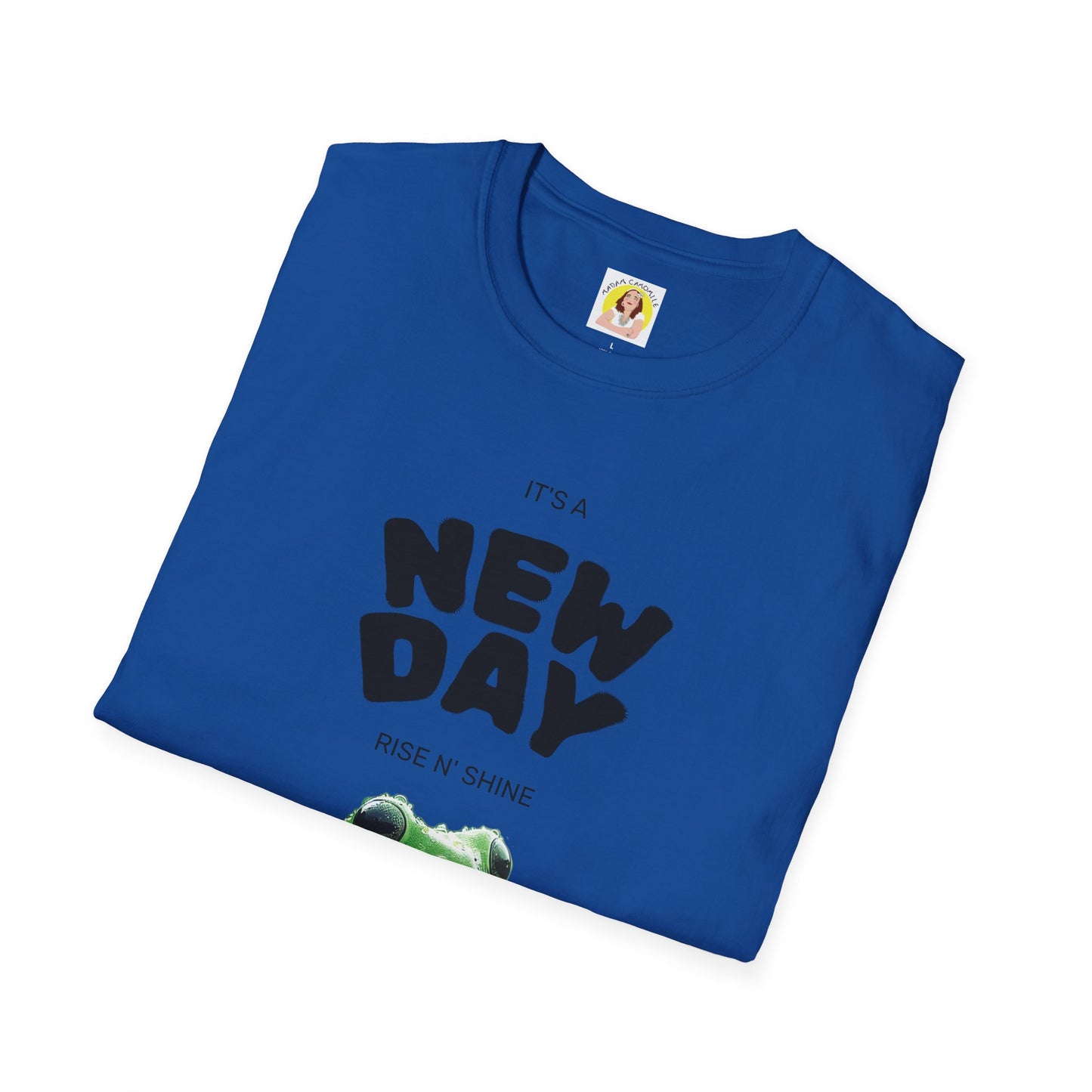 Unisex Frog Graphic T-Shirt - 'It's a New Day, Rise N' Shine'