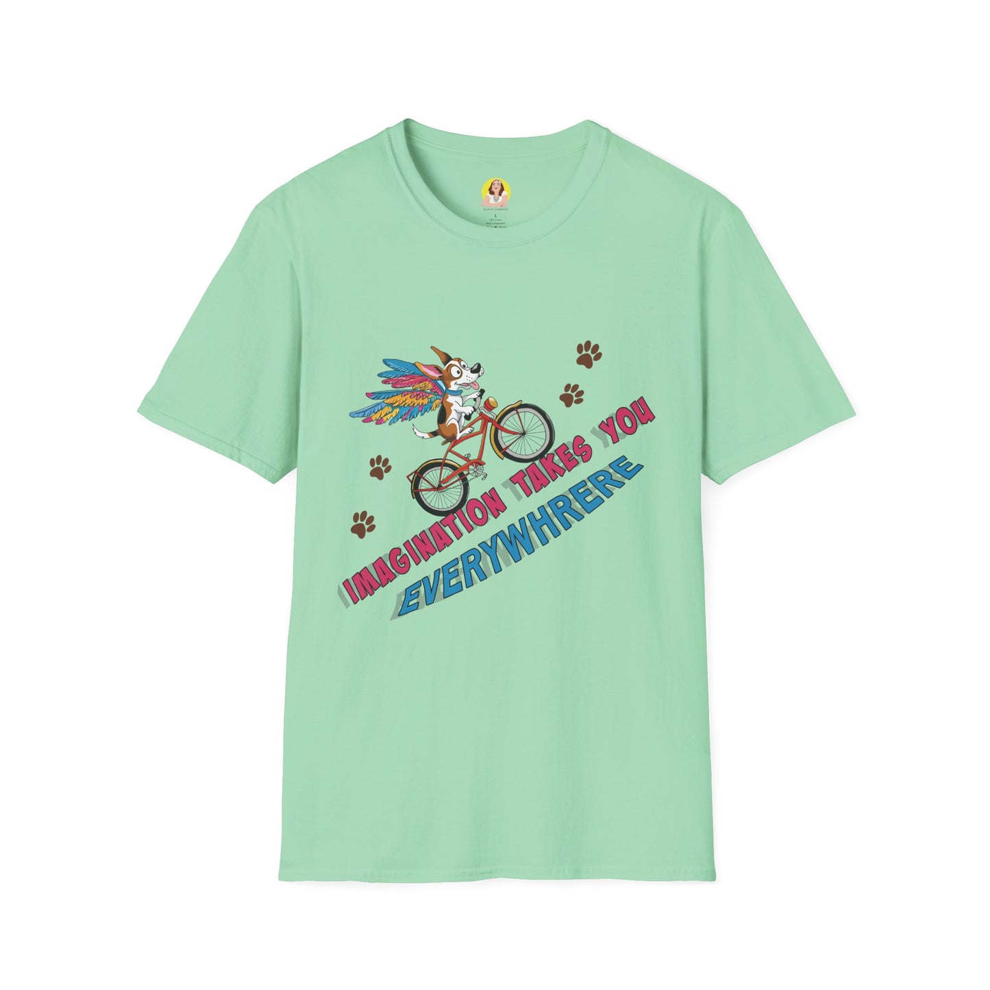 Imagination Adventure T-Shirt | Unique Graphic Tee | Gift for Dreamers, Creative Minds, Art Lovers, Bike Enthusiasts