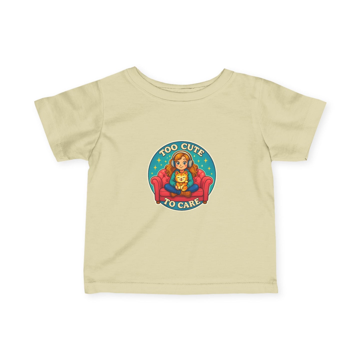 Too Cute to Care Infant Tee, Cute Baby Shirt, Toddler Fashion, Gift for New Parents, Baby Shower Present