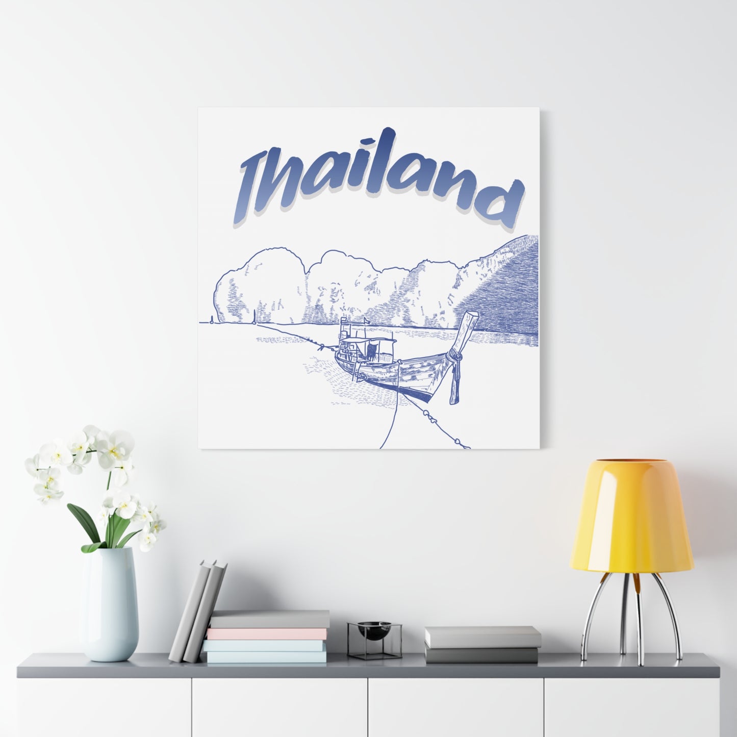 Thailand Matte Canvas Wall Art, Coastal Decor, Travel Wall Art, Home Decoration, Gift for Travelers, Ocean Themed Art