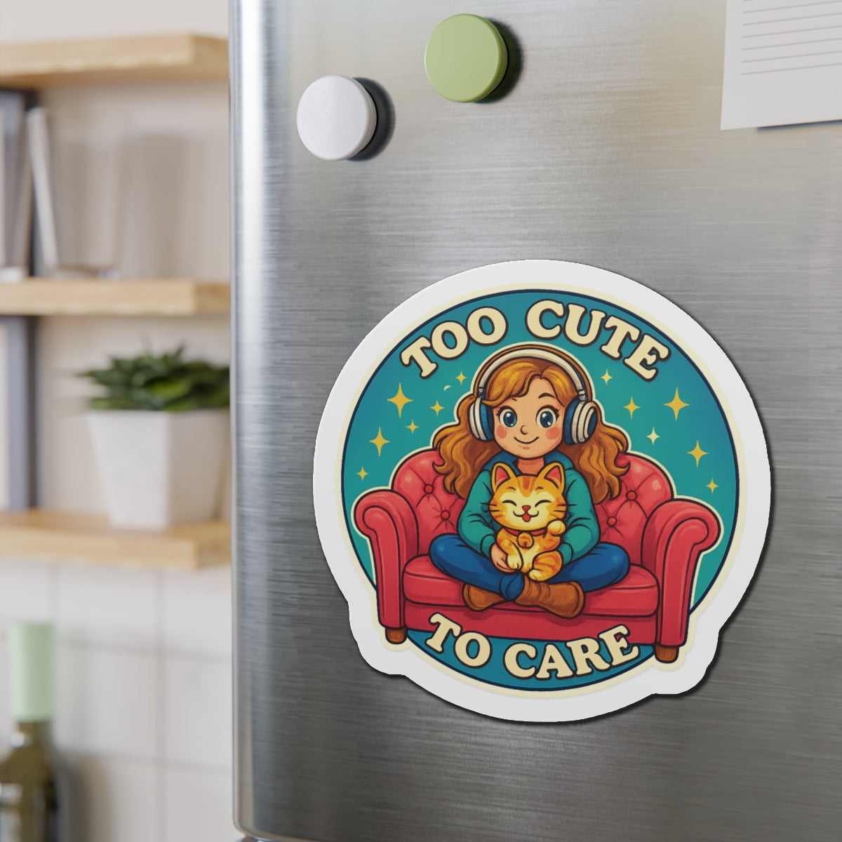 Cute Cat Lover Die-Cut Magnets, Gifts for Cat Owners, Cute Home Decor, Refrigerator Magnet, Cat-Themed Gifts