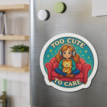 Cute Cat Lover Die-Cut Magnets, Gifts for Cat Owners, Cute Home Decor, Refrigerator Magnet, Cat-Themed Gifts