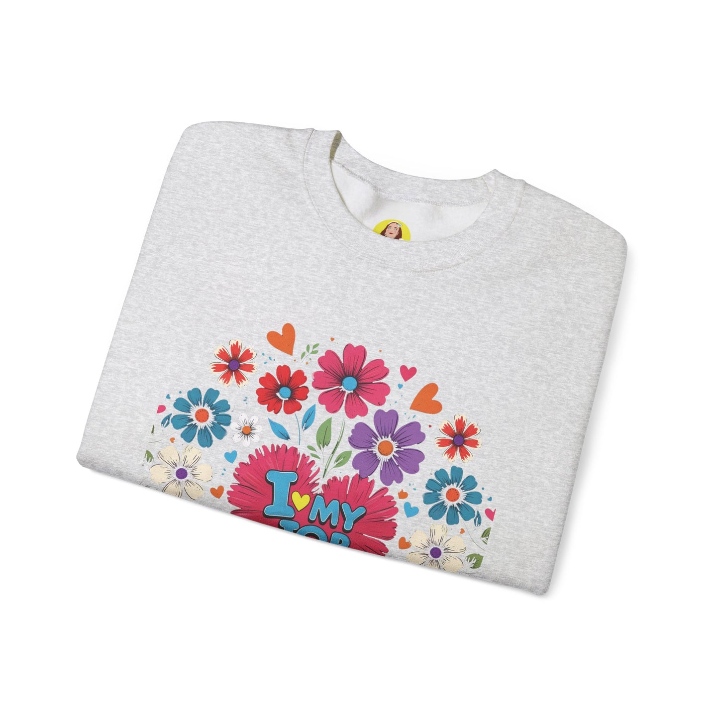Floral 'I Love My Job' Crewneck Sweatshirt for Work, Motivational Gift, Happy Casual Wear, Spring Style, Unique Employee Appreciation