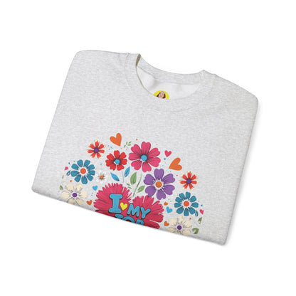Floral 'I Love My Job' Crewneck Sweatshirt for Work, Motivational Gift, Happy Casual Wear, Spring Style, Unique Employee Appreciation