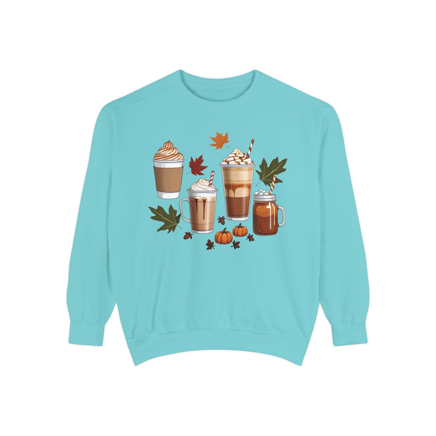 Cozy Fall Sweater featuring Seasonal Drinks | Perfect for Autumn, Coffee Lovers, Thanksgiving, Casual Wear, Gifts