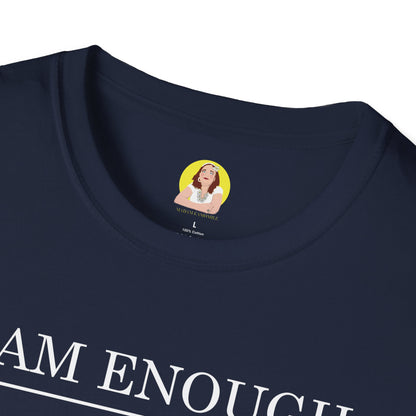 Inspirational Floral T-Shirt - I Am Enough, Self-Care Apparel, Positive Vibes Tee, Gift for Friends, Motivational Wear