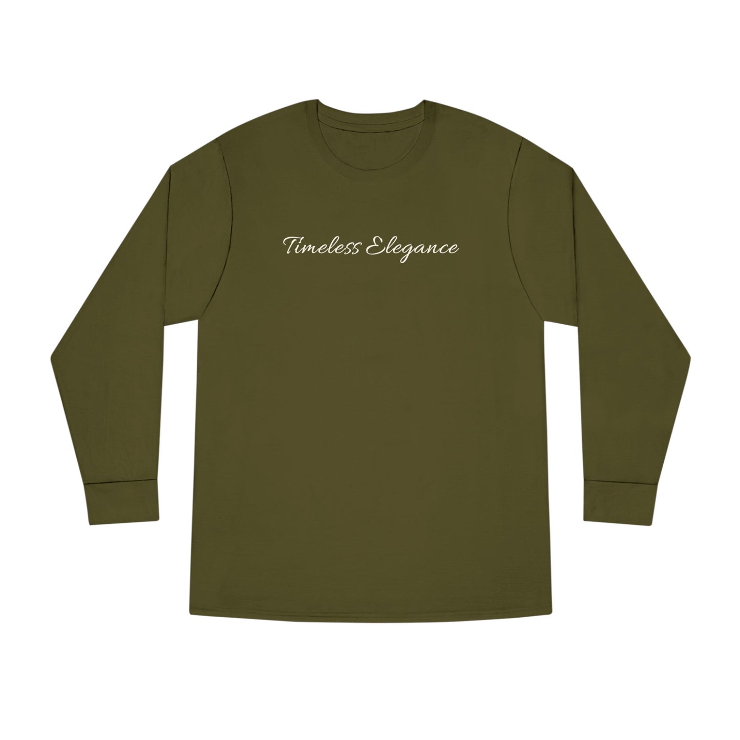 Timeless Elegance Long Sleeve Crewneck Tee | Cozy Casual Wear, Fall Fashion, Gift for Her, Everyday Comfort, Layering Essential