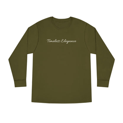 Timeless Elegance Long Sleeve Crewneck Tee | Cozy Casual Wear, Fall Fashion, Gift for Her, Everyday Comfort, Layering Essential