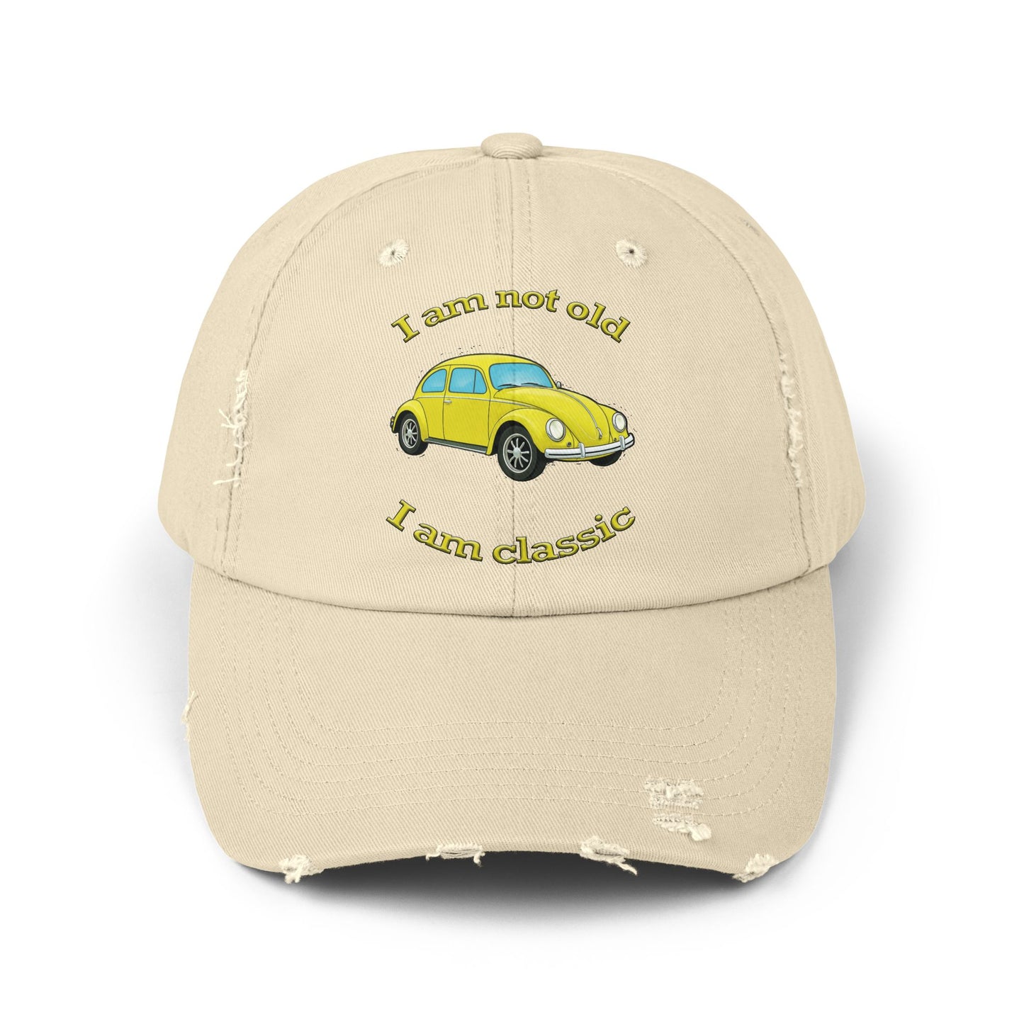 Vintage Car Themed Distressed Cap, Classic Car Lover Gift, Unisex Accessory, Birthday Gift, Casual Style Hat, Funny Quote Cap