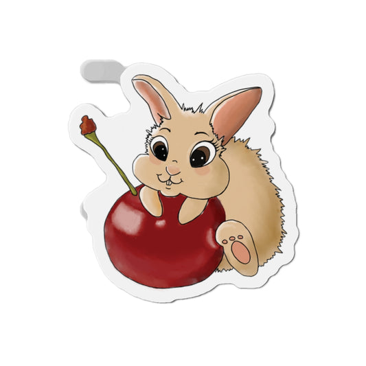 Cute Bunny Die-Cut Magnet - Whimsical Fridge Decor, Gift for Rabbit Lovers, Kitchen Decor, Fun Home Accessories, Birthday Gifts
