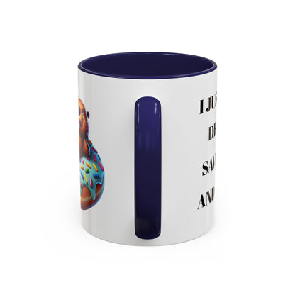 Cute Beaver Donut Coffee Mug - Fun Gift for Animal Lovers