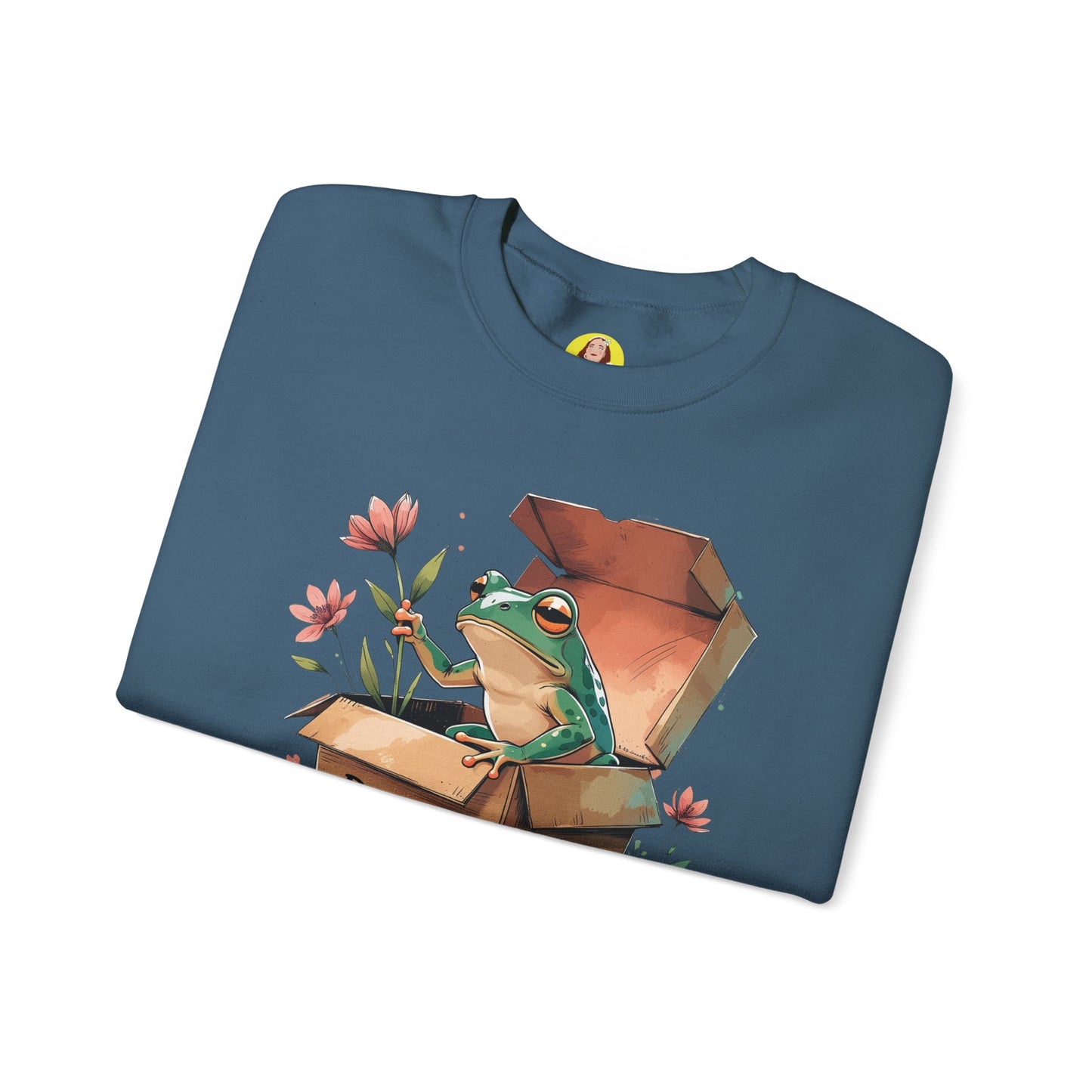 Playful Frog Graphic Sweatshirt, Unisex Crewneck, Fun Gift, Nature Lover Apparel, Inspirational Fashion, Seasonal Wardrobe
