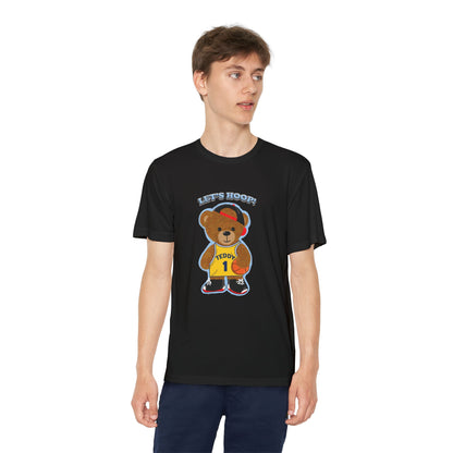 Youth Basketball Bear Tee, Fun Graphic Shirt, Kids Sports Apparel, Birthday Gift, Back to School Outfit, Teddy Bear Design