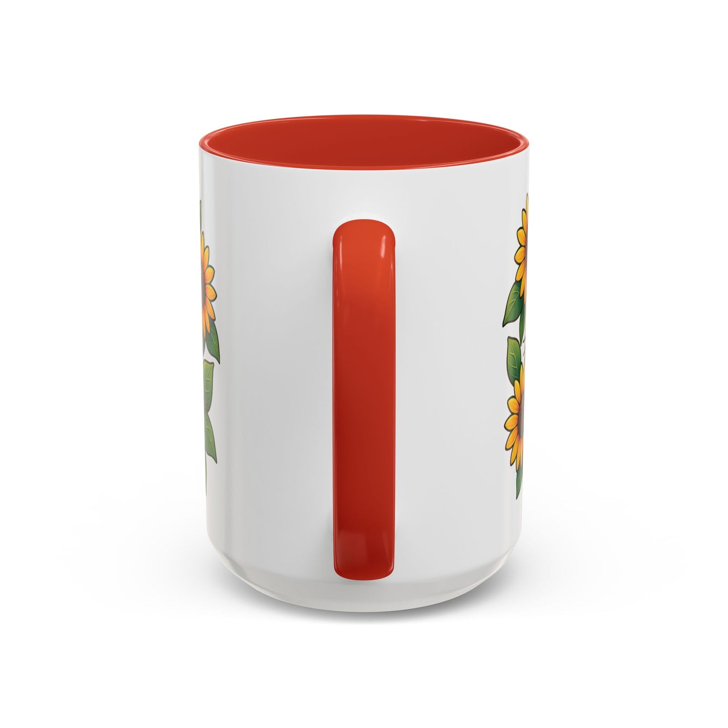 Cute Cat Floral Accent Coffee Mug - Kitty Lover Gift, Tea Cup, Home Decor, Anime Inspired, Coffee Lover Gift
