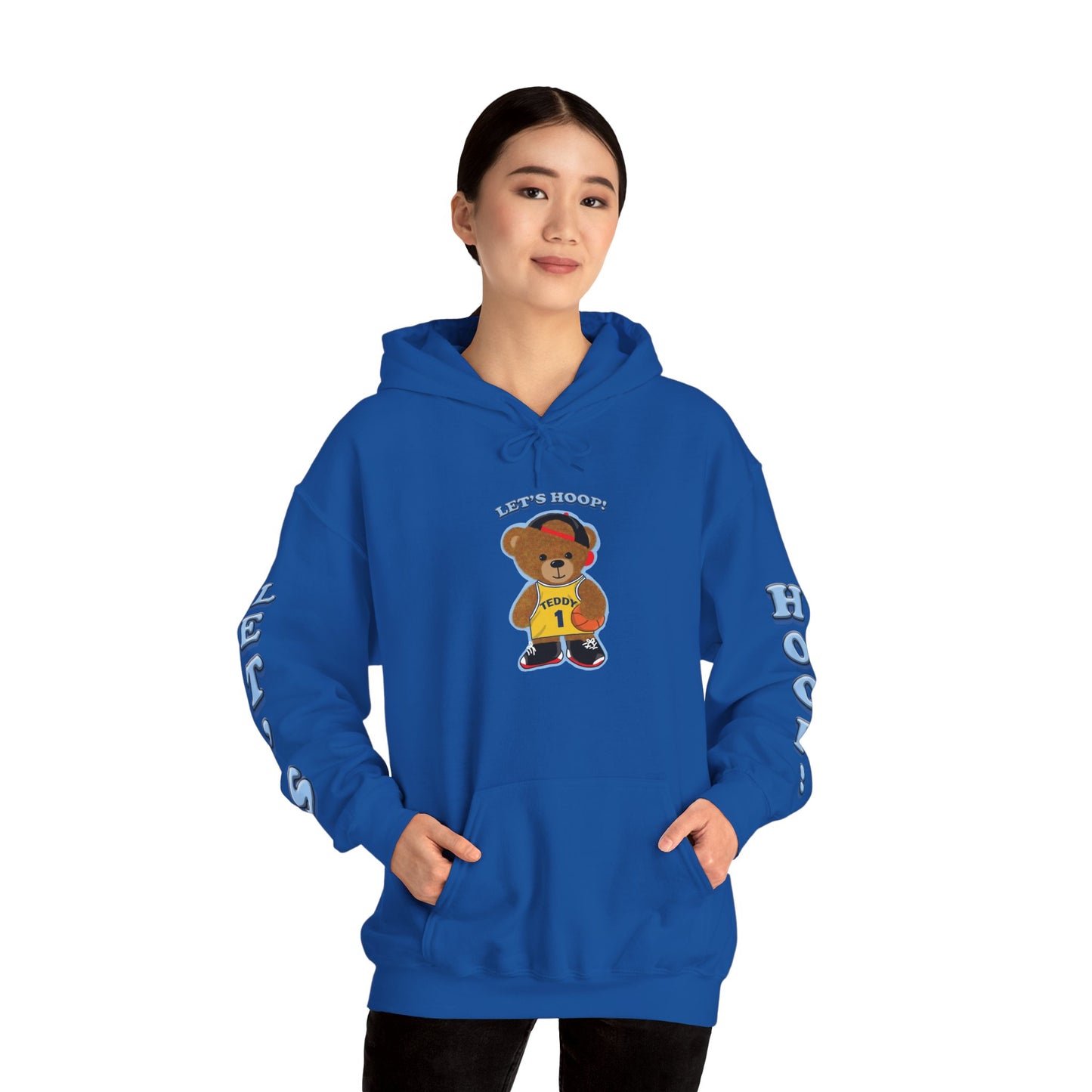Fun Bear Basketball Hoodie, Cute Animal Apparel, Cozy Sweatshirt Gift, Sportswear for Kids & Adults, Streetwear Style