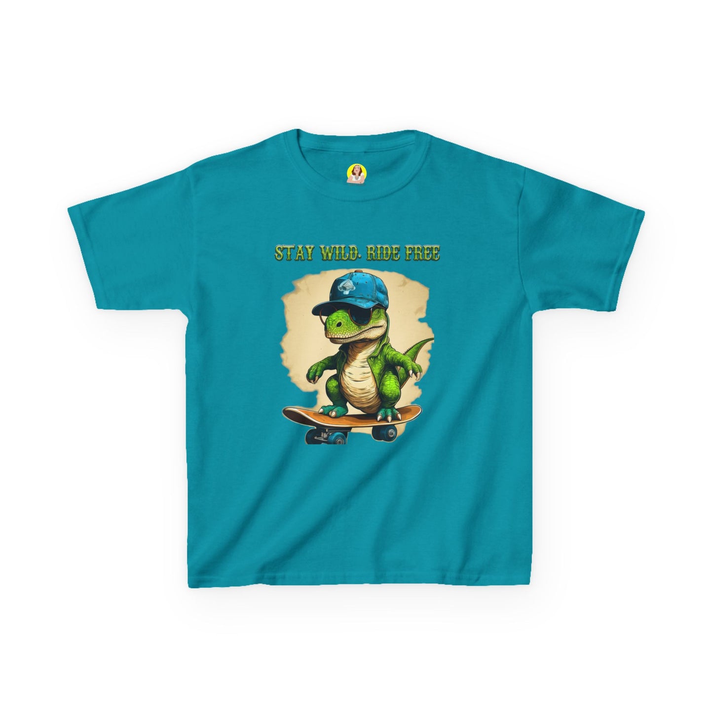 Kids Graphic Tee with Dinosaur Design, Stay Wild, Fun T-Shirt for Boys, Youth Apparel, Gift for Birthdays, Playdate Wear, Casual Style