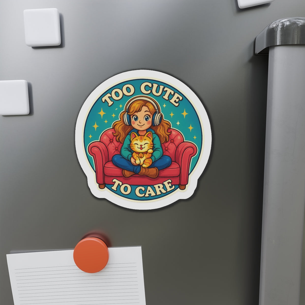 Cute Cat Lover Die-Cut Magnets, Gifts for Cat Owners, Cute Home Decor, Refrigerator Magnet, Cat-Themed Gifts