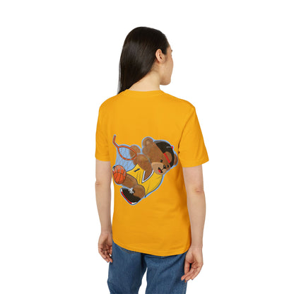 Unisex Basketball Bear Graphic T-shirt, Fun Sports Tee, Perfect for Kids & Teens, Gift for Sports Lovers, Cute Casual Wear