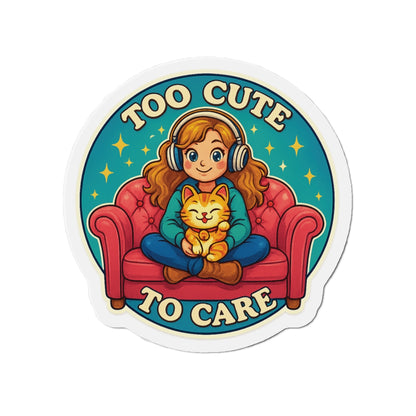 Cute Cat Lover Die-Cut Magnets, Gifts for Cat Owners, Cute Home Decor, Refrigerator Magnet, Cat-Themed Gifts