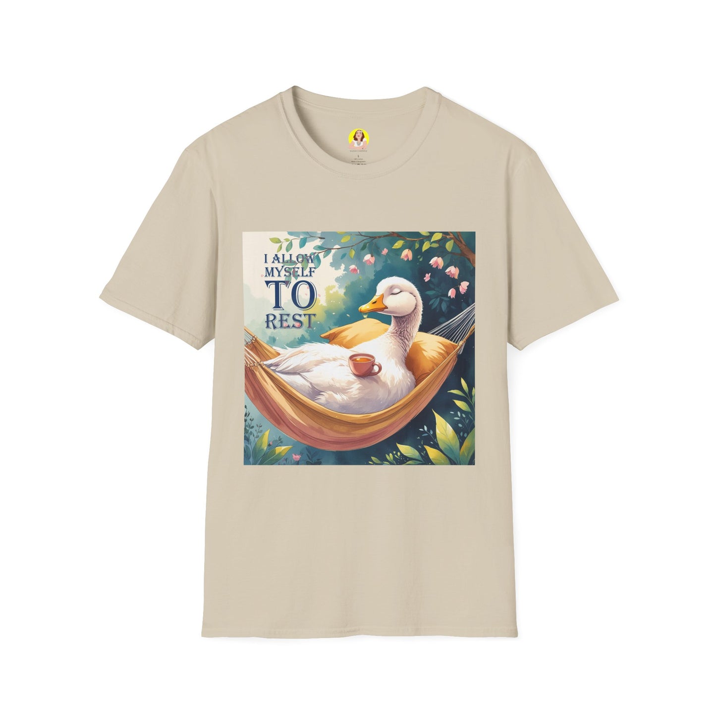 Relaxing Duck Unisex T-Shirt, Nature Lover Tee, Cozy Gift for Friends, Mother's Day Present, Unique Rest Quote Tee, Fall Apparel