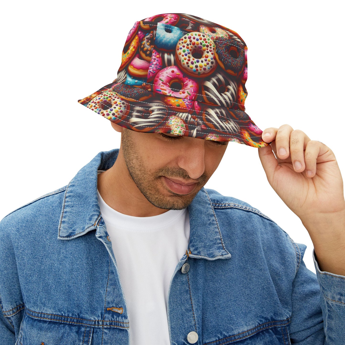 Colorful Donut Bucket Hat - Fun & Playful Summer Accessory