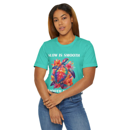 Colorful Motivational Turtle T-Shirt, Ocean Lover Gift, Nature Shirt, Summer Apparel, Casual Beachwear, Eco-Friendly Fashion