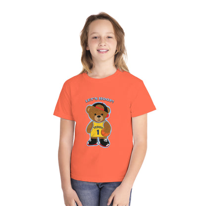 Youth Tee - Basketball Teddy Bear Design