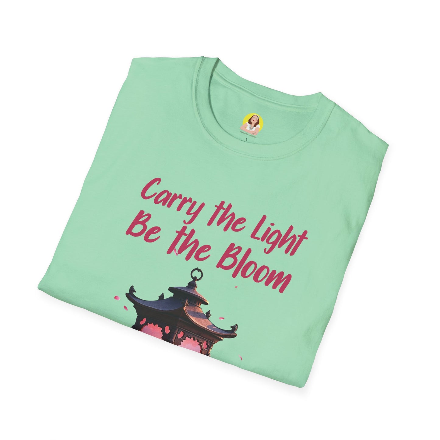 Inspirational Graphic T-Shirt - "Carry the Light, Be the Bloom" - Motivational Apparel for Everyday Wear, Gift for Friends, Self-Care [...]