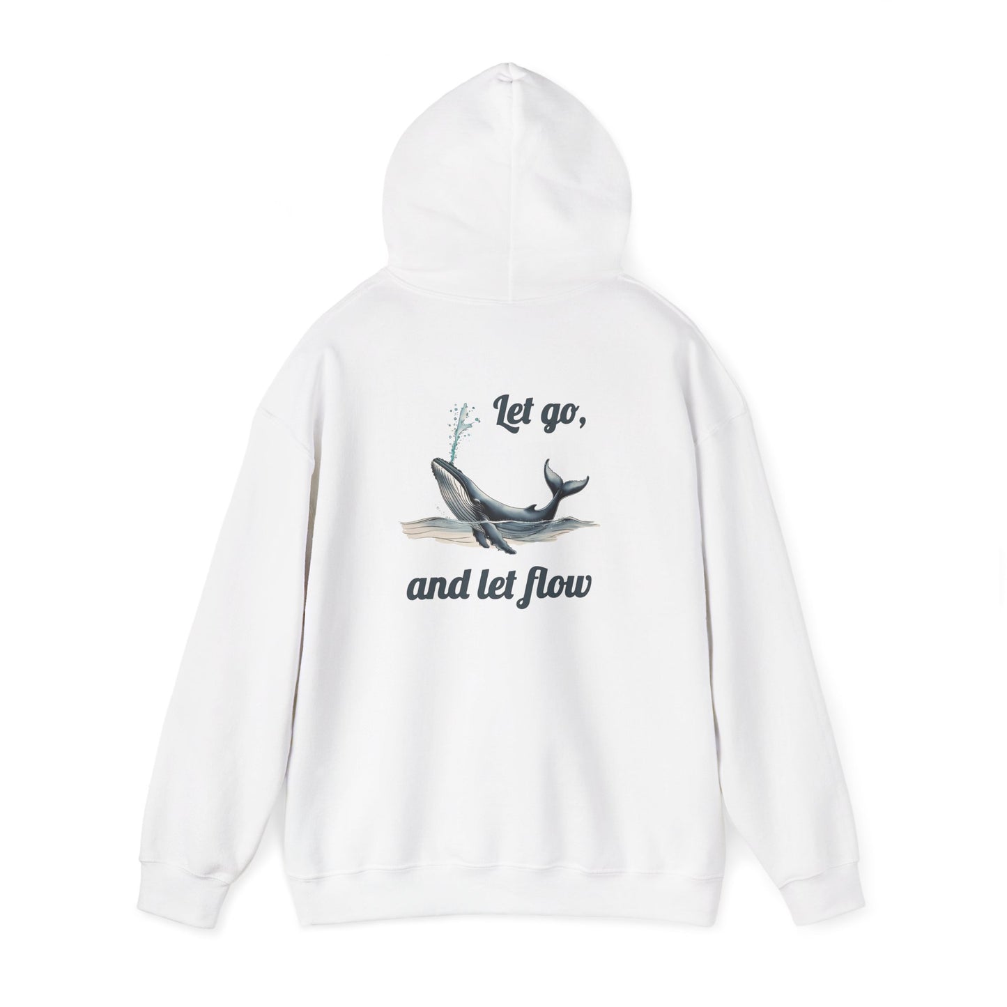 Whale-Themed Yoga Hoodie, Unisex Heavy Blend Sweatshirt, Nature Lover Gift, Relaxation Wear, Eco-Friendly Fashion, Perfect for Meditation