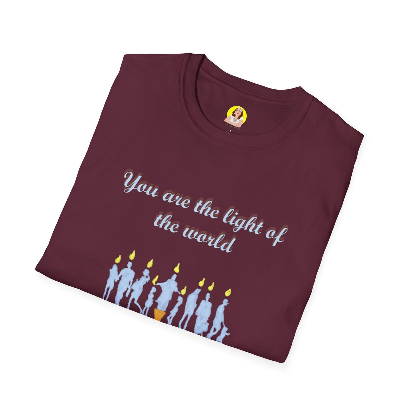 You Are the Light of the World T-Shirt - Unisex, Softstyle, Inspirational Gift for Friends, Family, Hanukkah, Thoughtful Apparel