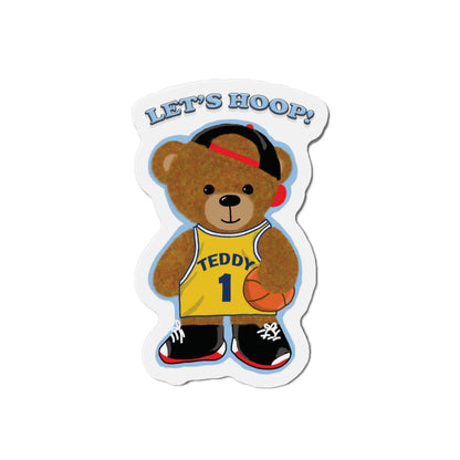 Basketball Teddy Bear Magnets, Fun Sports Decor, Unique Gift for Kids, Playful Fridge Decorations, Cute Room Accessories