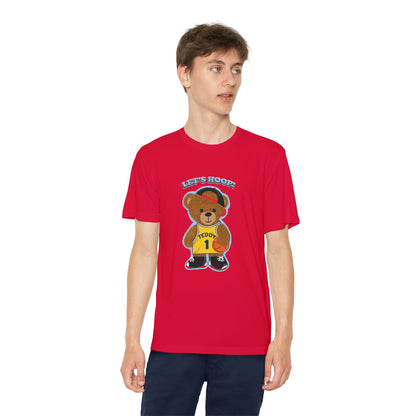 Youth Basketball Bear Tee, Fun Graphic Shirt, Kids Sports Apparel, Birthday Gift, Back to School Outfit, Teddy Bear Design