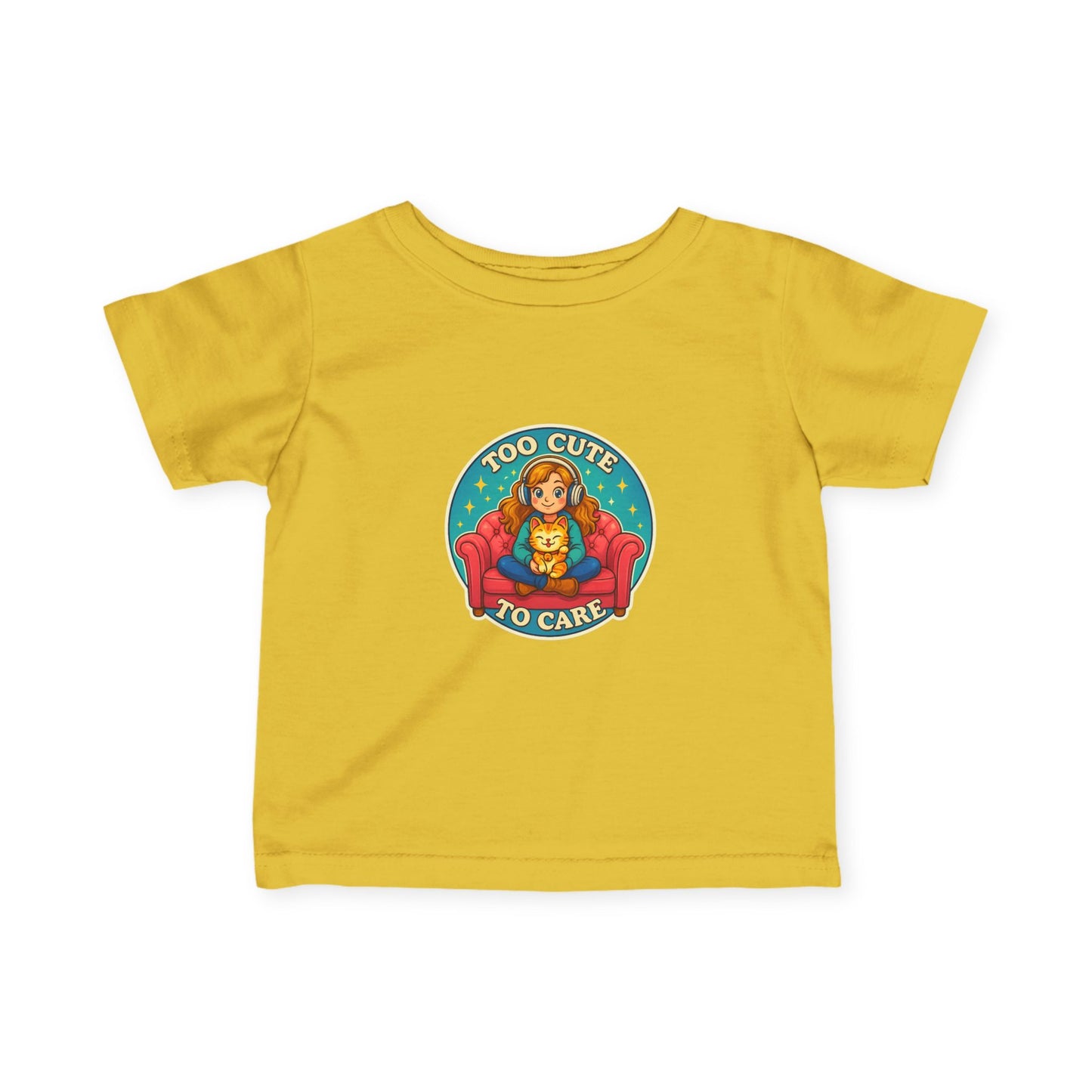 Too Cute to Care Infant Tee, Cute Baby Shirt, Toddler Fashion, Gift for New Parents, Baby Shower Present