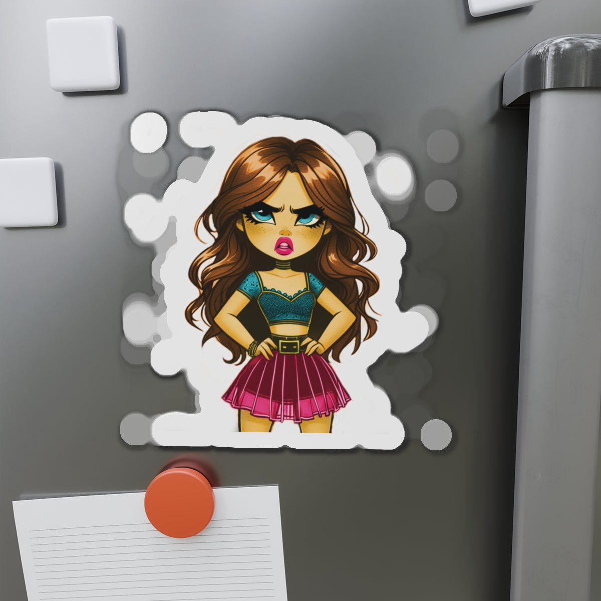 Stylish Character Die-Cut Magnets | Fun Home Decor, Gifts for Teens, Fridge Magnet, Cute Refrigerator Decor, Trendy Office Supplies