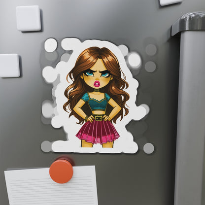 Stylish Character Die-Cut Magnets | Fun Home Decor, Gifts for Teens, Fridge Magnet, Cute Refrigerator Decor, Trendy Office Supplies