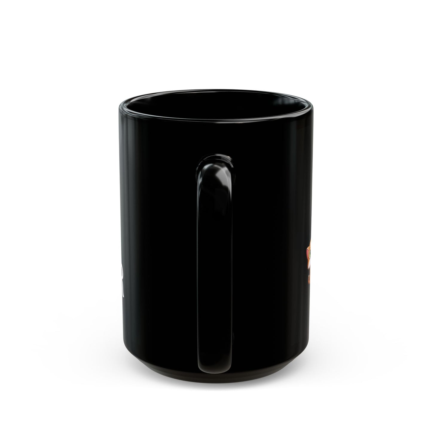 Black Mug With Cute cat design - Perfect Gift For Mom