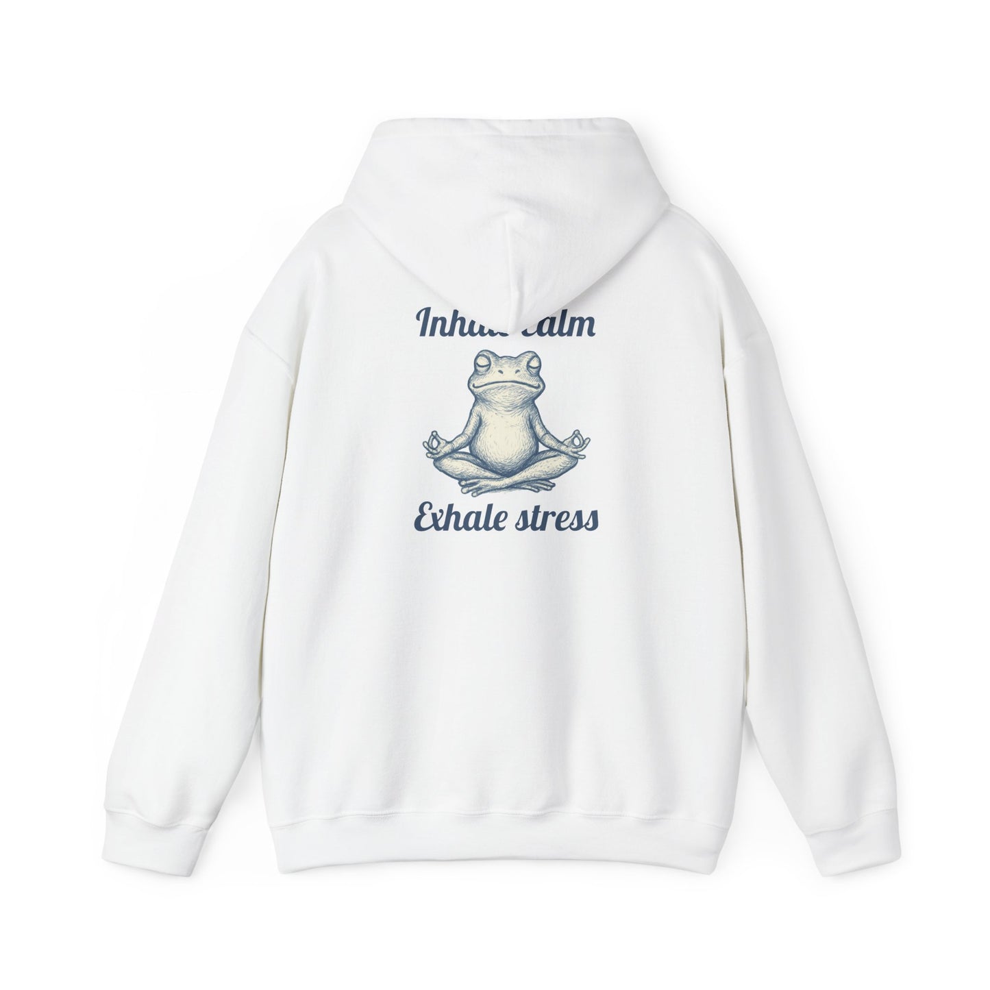 Zen Frog Hoodie - Relax and Unwind, Meditation Sweatshirt, Gift for Yoga Lovers, Stress Relief Apparel