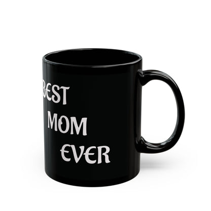 Black Mug With Cute cat design - Perfect Gift For Mom