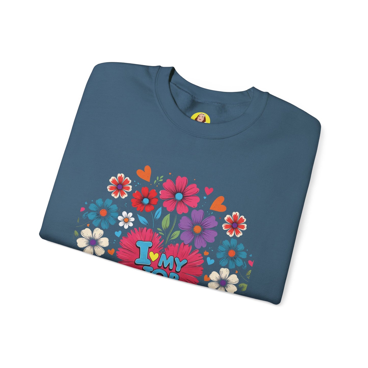 Floral 'I Love My Job' Crewneck Sweatshirt for Work, Motivational Gift, Happy Casual Wear, Spring Style, Unique Employee Appreciation