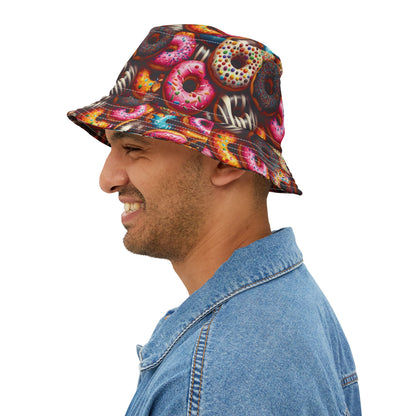 Colorful Donut Bucket Hat - Fun & Playful Summer Accessory