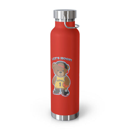 Sporty Insulated Water Bottle - Motivational Hydration for Athletes, Travel, Gym, Basketball Lovers, Personalized Gift