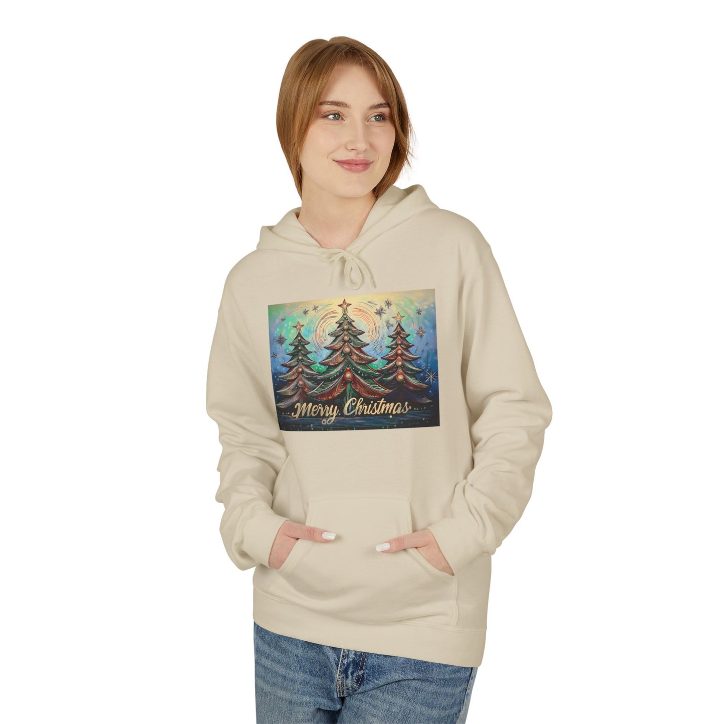 Cozy Christmas Hoodie, Unisex Holiday Sweatshirt, Fleece Pullover for Winter Gifting, Merry Christmas Apparel, Warm Festive Wear
