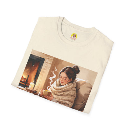 Cozy Peace Unisex T-Shirt - Perfect Gift for Winter, Relaxation, Self-Care Days, Home Decor Lovers, Cozy Vibes