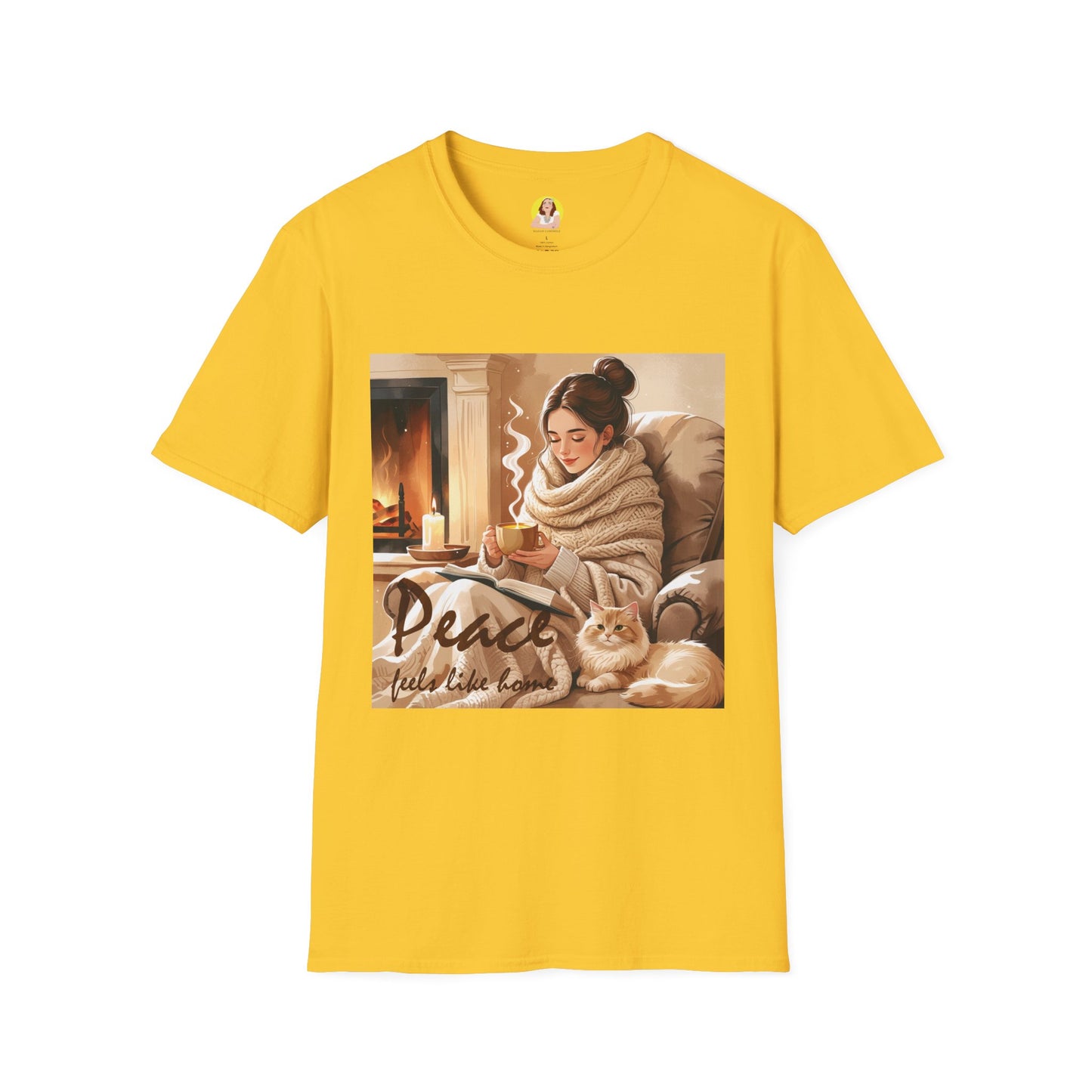 Cozy Peace Unisex T-Shirt - Perfect Gift for Winter, Relaxation, Self-Care Days, Home Decor Lovers, Cozy Vibes